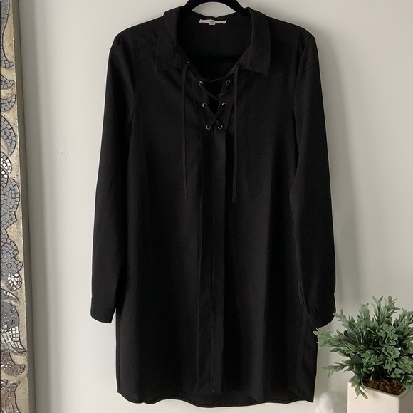 sweater dress shirt rolled up sleeves